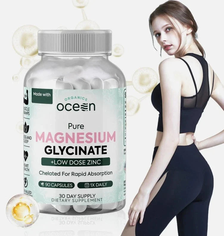 Organics Ocean Low Dose Zinc Chelated 90 Capsules Pure Magnesium Glycinate