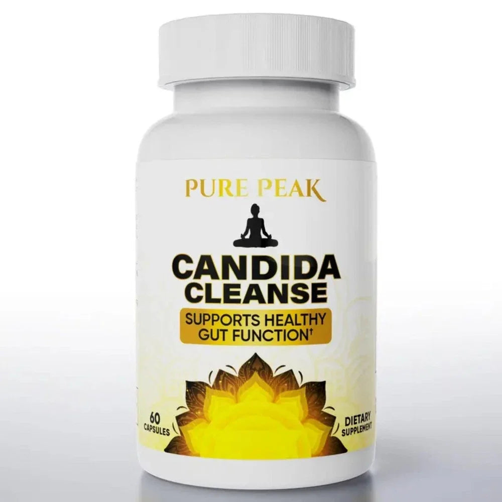 Pure Peak Candida Cleanse Capsules, Gut & Colon Support Supplement, 60 Count