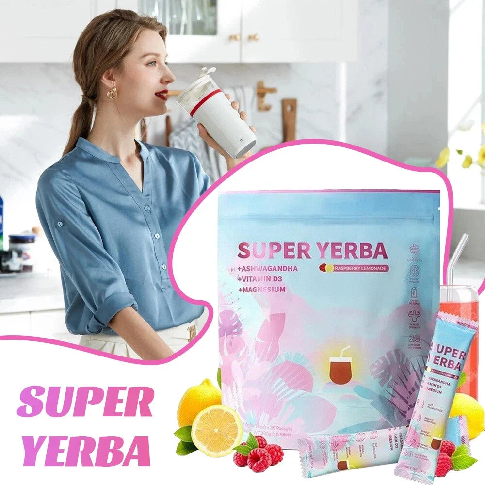 Super Instant Yerba Mate Tea Powder - Pure Natural, Health Drink