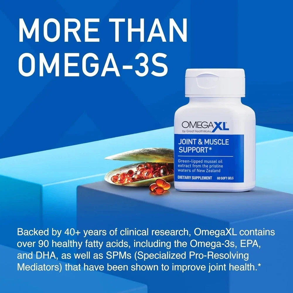 OmegaXL Joint Support Supplement, for Relief - Natural Muscle Support 60 Soft ..