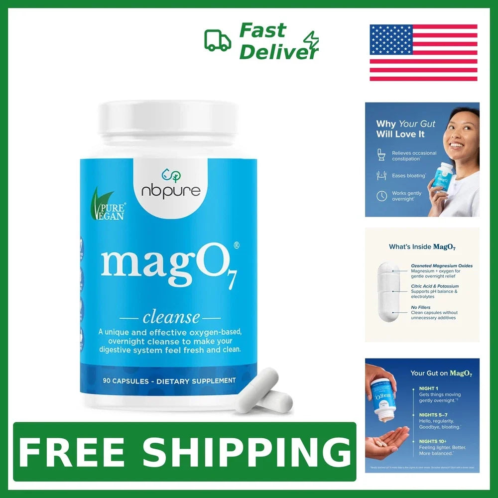nbpure MagO7 - Natural Colon Cleanse and Detox | Occasional Constipation Reli...