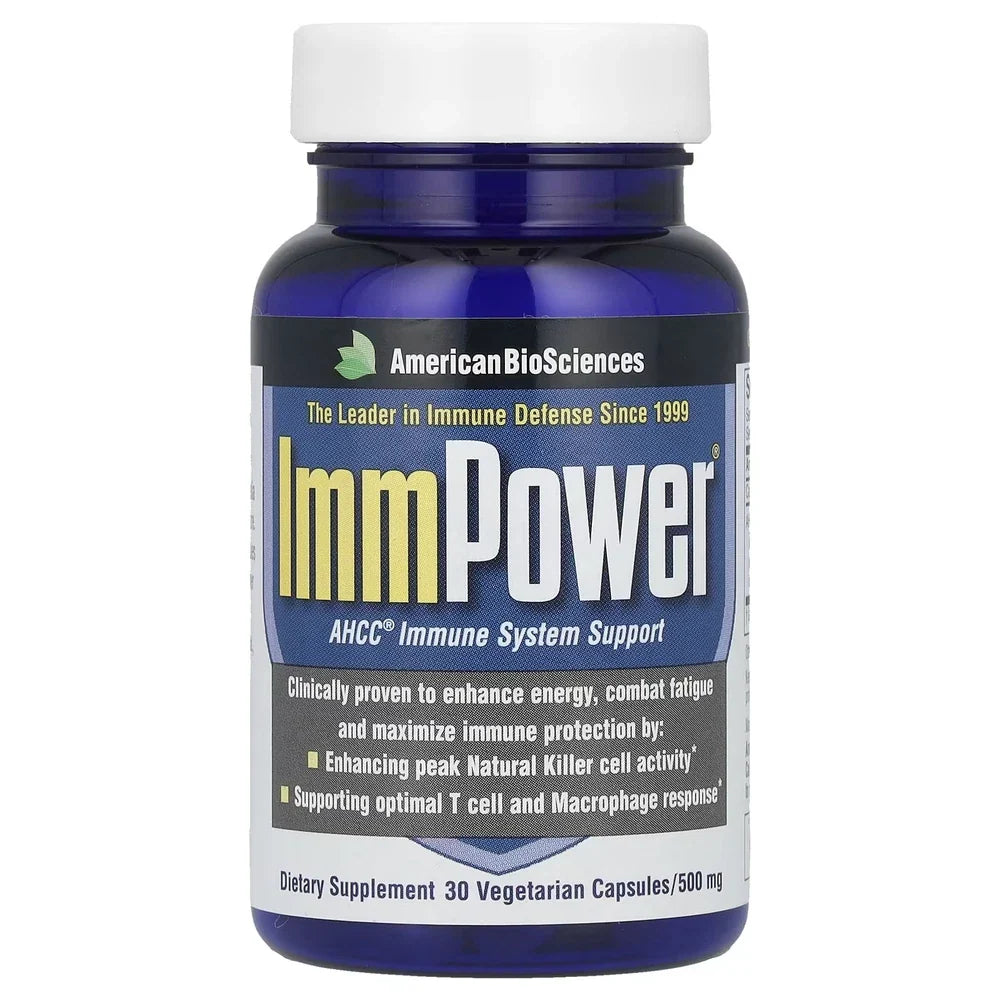 2 X  American Biosciences, ImmPower� AHCC�, 500 mg, 30 Vegetarian Capsules