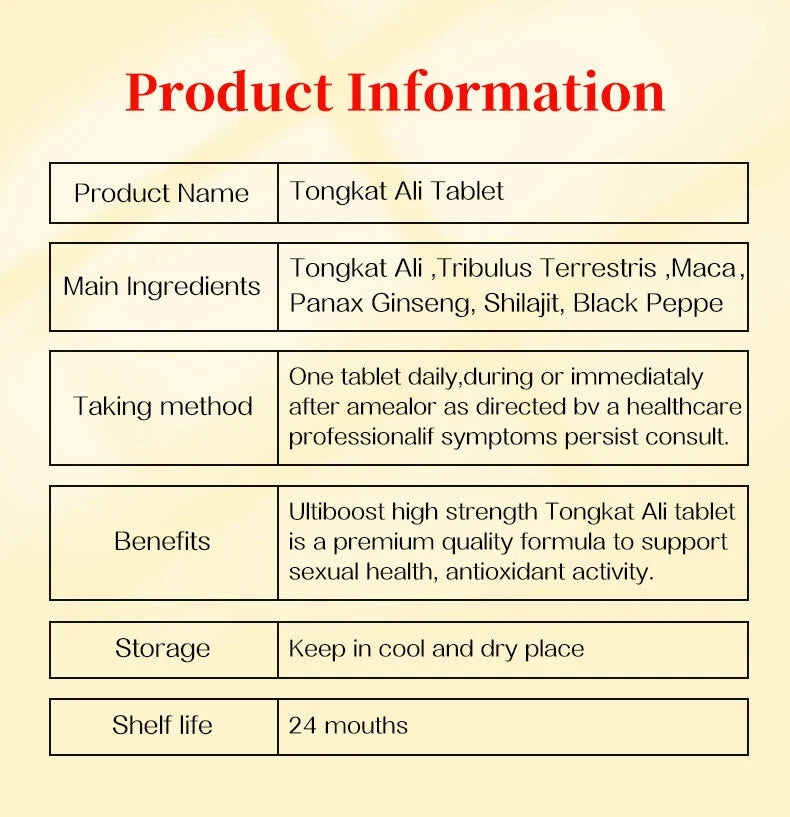 100% natural high quality energy tablets to relieve fatigue and enhance vitality