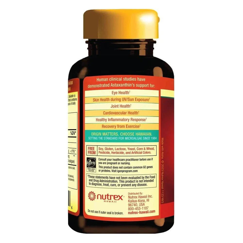 Nutrex Hawaii Bioastin Hawaiin Astaxanthin 12mg - 120 Gel Caps
