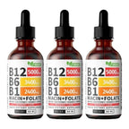 5- IN-1 Vitamin B Complex B12 Sublingual Liquid Drops B6 B1 + Niacin & Folate US