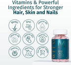 WEEM Hair Skin and Nails Gummies - Supports Healthy Hair-Vitamins Exp2028 US