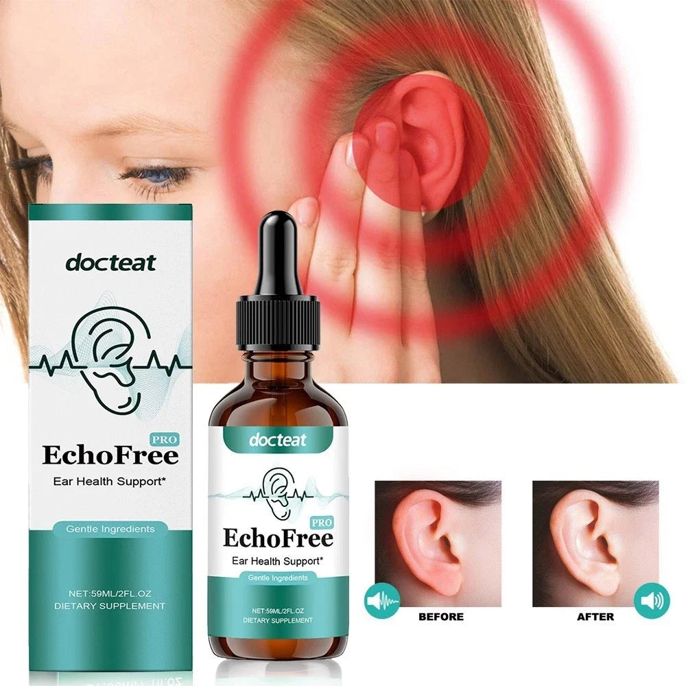 Echo Free Tinnitus Drops 59ml, EchoFree Tinnitus Relief for Ringing Ears