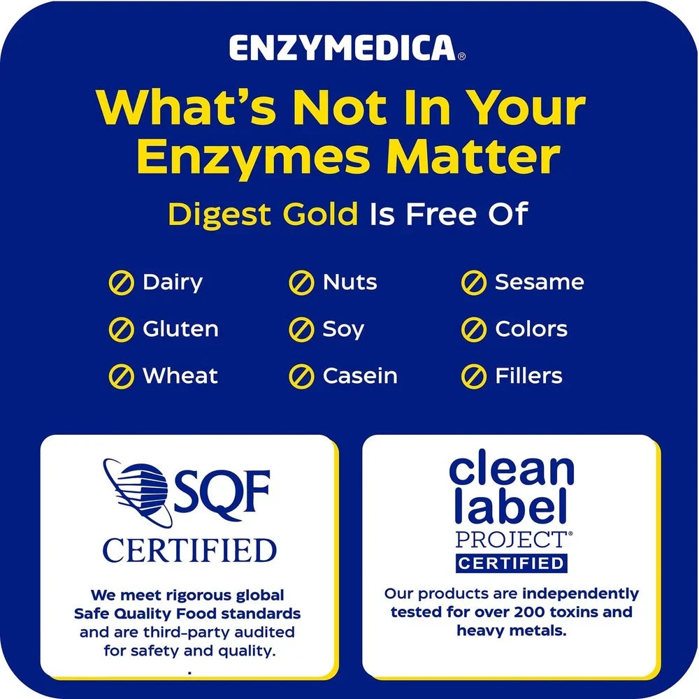 Enzymedica Digest Gold, Maximum Strength, ATPro Energy Support - 90 Caps