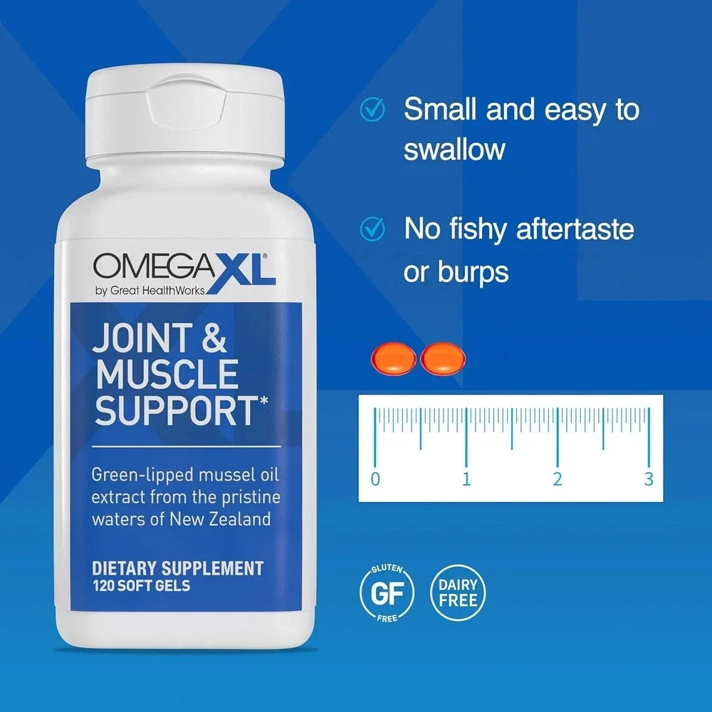 OmegaXL Joint Support Supplement, for Relief - Natural Muscle Support 60 Soft ..
