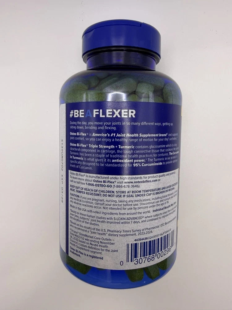 Osteo Bi-Flex 220 ct Triple Strength Turmeric Joint Health Supplement