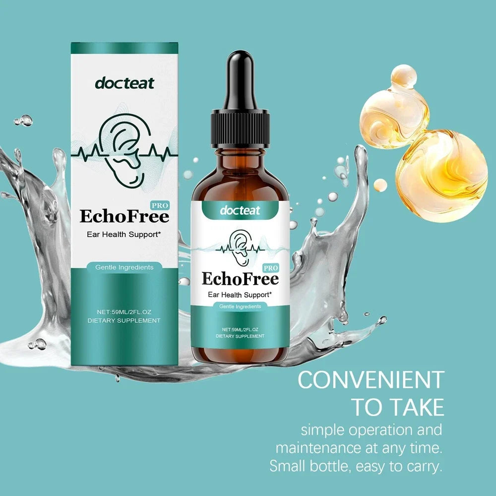 Echo Free Tinnitus Drops 59ml, EchoFree Tinnitus Relief for Ringing Ears