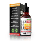 5- IN-1 Vitamin B Complex B12 Sublingual Liquid Drops B6 B1 + Niacin & Folate US