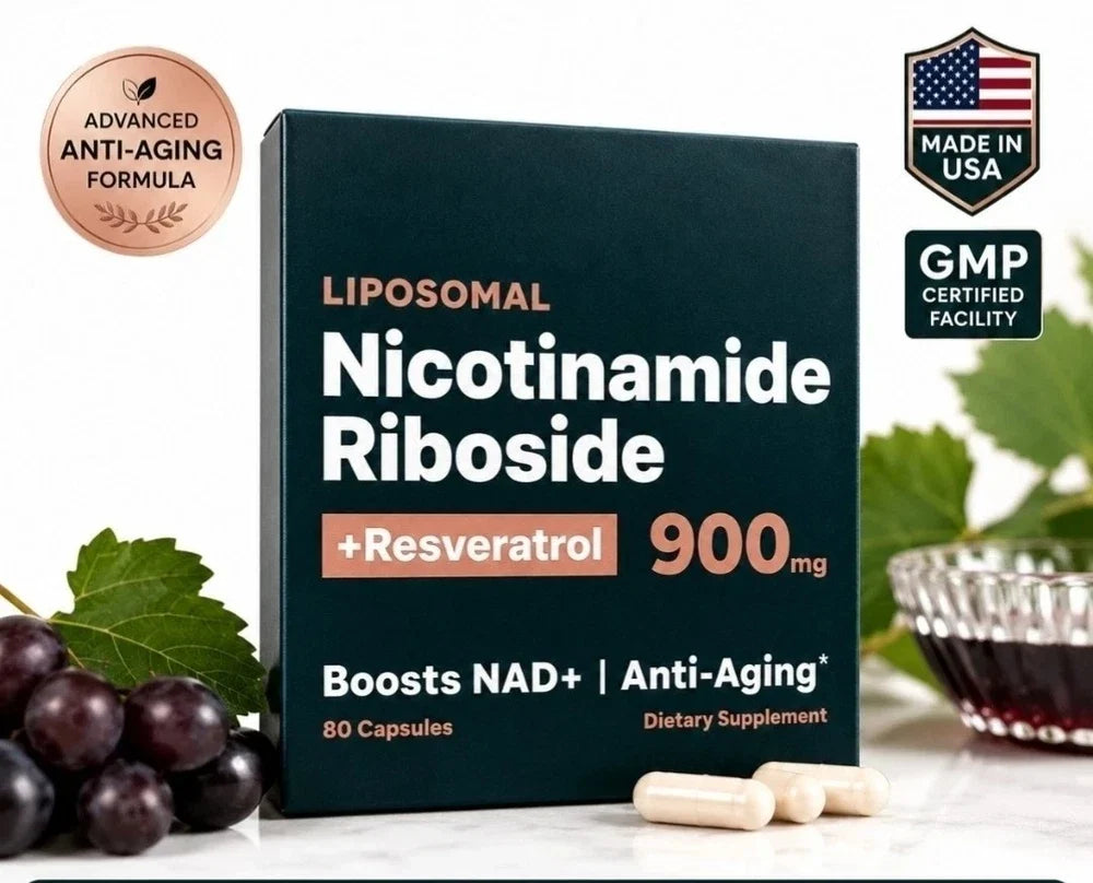 NAD+ Supplement for Anti-Aging Energy Focus & Nicotinamide Riboside Resveratrol