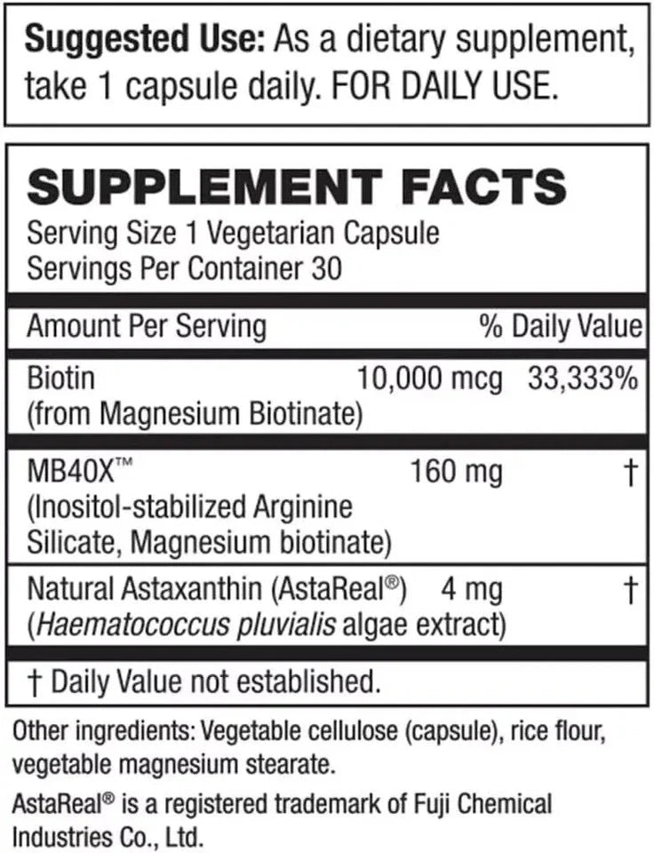 Purity Products My Biotin ProClinical MyBiotin 30 Capsules new EXP 12 / 2026