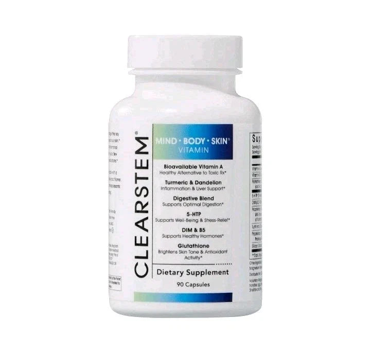 CLEARSTEM - MIND, BODY, SKIN Hormonal Acne Supplement 5-HTP Natural DIM 90 Count