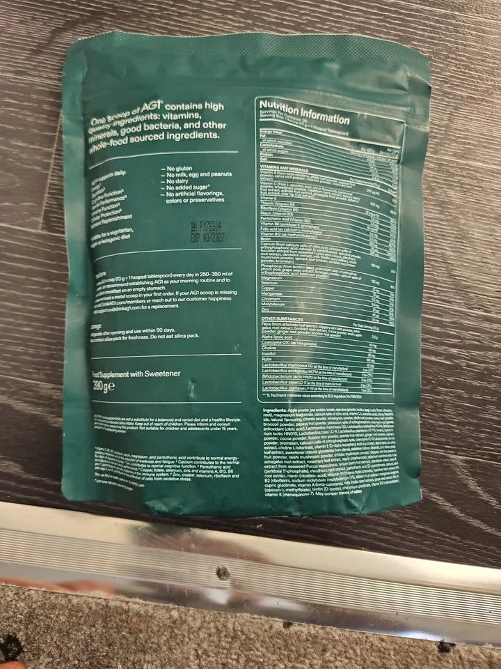 AG1 Athletic Greens Daily Foundational Nutrition Support - 390g / 30 Day Supply