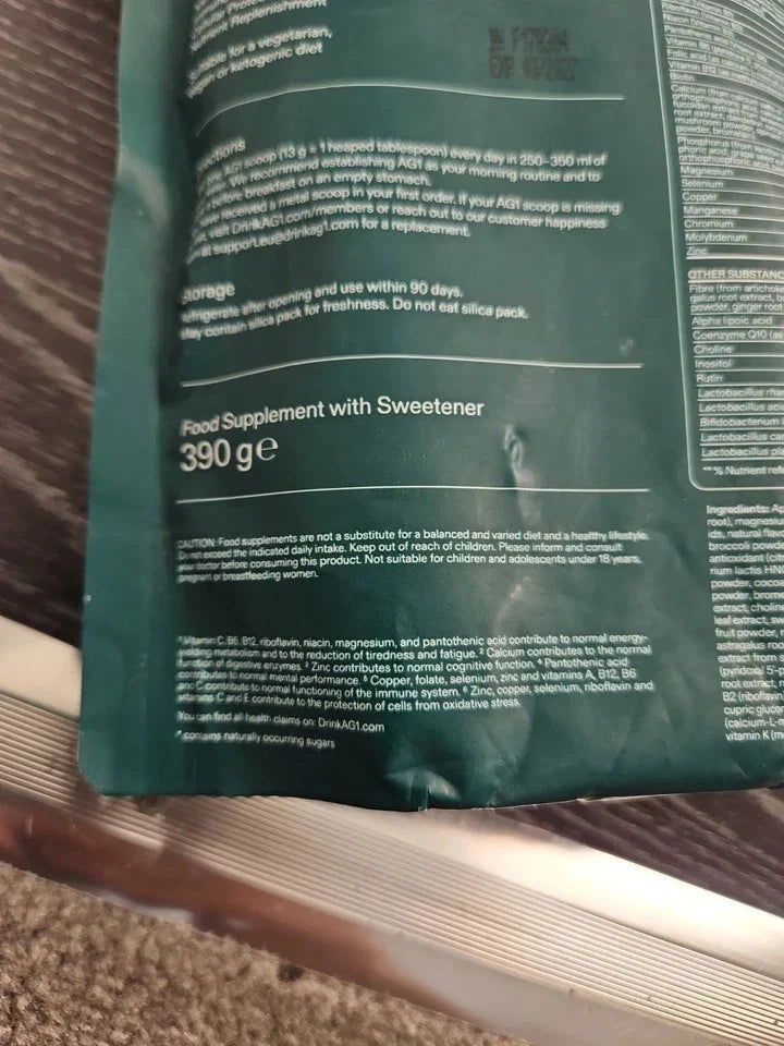 AG1 Athletic Greens Daily Foundational Nutrition Support - 390g / 30 Day Supply