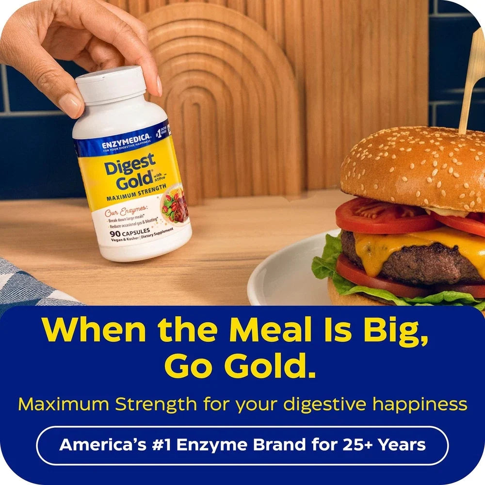Enzymedica Digest Gold, Maximum Strength, ATPro Energy Support - 90 Caps