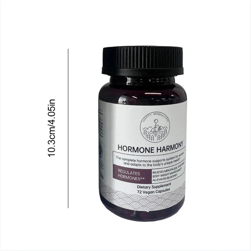 Happy Mammoth Hormone Harmony 72 Vegan Capsules Women's Hormone Balance Support