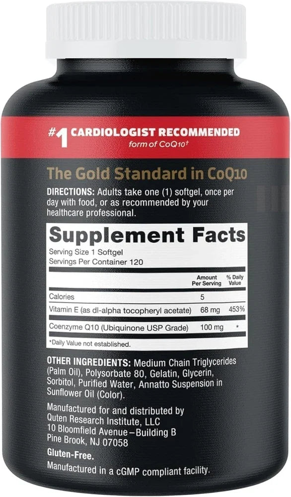 Qunol Ultra CoQ10 100mg, 120 Softgels, 3x Better Absorption (Exp. 04/2029)