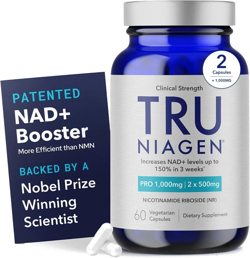 TRU NIAGEN NAD+ Supplement, Nicotinamide Riboside 1000mg, 30 Daily Servings