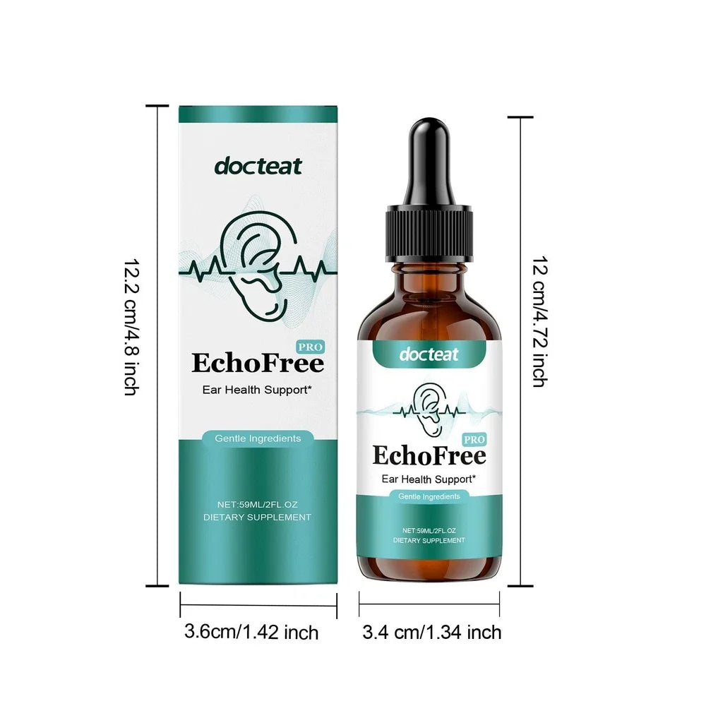 Echo Free Tinnitus Drops 59ml, EchoFree Tinnitus Relief for Ringing Ears