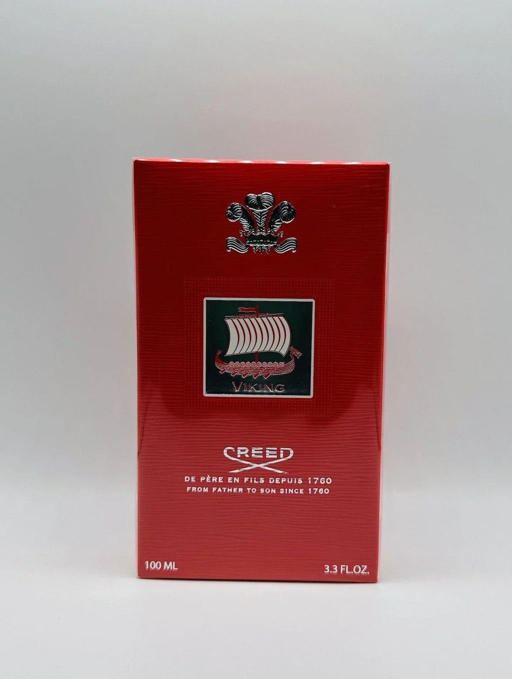 Hub Wavy Creed Viking men's perfume bottle, 3.3oz/100ml, with sleek packaging and luxurious design for masculine fragrance.
