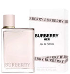 Hub Wavy Burberry Her 3.3 oz perfume bottle for women, sleek design with clear glass showcasing the fragrance inside.