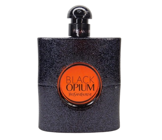 Yves Saint Laurent Black Opium perfume bottle for women, 3 oz / 90 ml, with black and gold design, luxury ladies fragrance.
