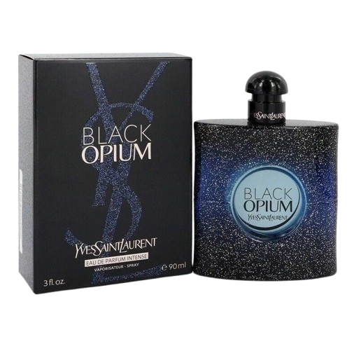 Yves Saint Laurent Black Opium Intense perfume bottle, 3 oz/90 ml, luxury long-lasting fragrance for women by Hub Wavy