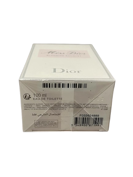Hub Wavy Dior Miss Dior Blooming Bouquet luxury women's perfume bottle, 3.4 oz, elegant floral fragrance with a delicate design